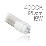 TUBO LED NEON 120CM 18W LUCE NATURALE 4000K 1200LM 90W 270° 