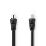 Cavo coassiale | IEC (Coassiale) Maschio | IEC (Coassiale) Maschio | Placcato nickel | 90 dB | 75 Ohm | Doppio schermo | 1.50 m | Tondo | PVC | Nero | Busta
