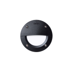 SEGNAPASSO APPLIQUE  DA INCASSO 3W  PARETE MURETTO IN RESINA IP55 NERO