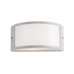 APPLIQUE A PARETE IN ALLUMINIO AUSTIN CON DIFFUSORE OPALE 1xE27  IP54 12X19X13 CM