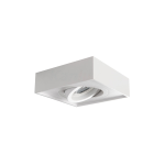 FARETTO SOVRAPPOSTO ORIENTABILE CON GHIERA PER FARETTI BIANCO QUADRATO 85LM IP20