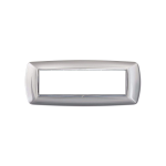 PLACCA SERIE MY LIFE Q 7 POSTI FRUTTI MODULI ALLUMINIO CHIARO