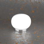 ABATJOUR SFERA IN VETRO OVALE BASE CROMO 1XE14 NON INCL.