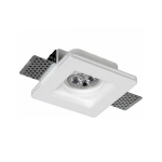 FARETTO IN GESSO INCASSO QUADRATO BIANCO 10X10X35MM CONNETTORE INCL.
