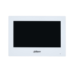 Monitor Dahua SIP. Touch screen capacitivo da 7"". Risoluzione 1024x600. Decodifica H.264/H.265. Ingresso audio e altoparlante. Campanello supportato. Allarme SOS. Fino a 9 sottostazioni Villa o 4 Appartamenti. 6 ingressi / 1 uscita allarme. PoE supportat