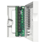 Modulo di 8 uscite del relé PGM di 4A. Compatibile con le centrali di allarme Spectra, Magellan, Digiplex Evo e Swan di Paradox. Attivazione di uscite manuali, programmata per seguire eventi o dal la add Insite GOLD. Si consegna in scatola di plastica ABS