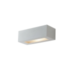 APPLIQUE DA INTERNO IN CEMENTO CANDIDA 1 LAMPADA E14 COLORE BIANCO VERNICIABILE DIMENSIONI 220 X 90 X 70MM