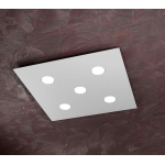 AREA PLAFONIERA QUADRATO 5XG53 METALLO GRIGIO