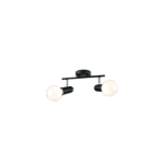 SPOT PUNTO DOPPIO FARETTO ORIENTABILE COLORE NERO 2 LAMPADE GU10 DIMENSIONI 32 X 14 CM