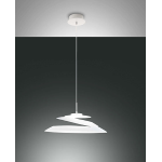 ARAGON SOSPENSIONE LED BIANCA 18W 3000K METALLO E VETRO IN LASTRA