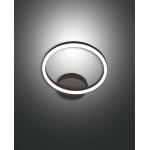 APPLIQUE PLAFONIERA GIOTTO NERA D.37X30CM LED 18W 1620LM LUCE CALDA