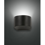 APPLIQUE LED LAO 6W 3000K 540 LM ALLUMINIO NERO E VETRO CRISTALLO