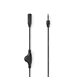 Cavo audio stereo | 3,5 mm maschio | 3,5 mm femmina | Placcato nickel | 1.00 m | Tondo | Nero | Busta