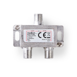Splitter Satellitare | 5 - 2400 MHz | 6.5 dB | Numero di ingressi: 1 | Numero di uscite: 2 | Impedenza: 75 Ohm | Zinc | Argento