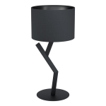 LAMPADA DA TAVOLO BALNARIO 1XE27 METALLO NERO PARALUME TESSUTO NERO Ø30 H63