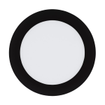 PANNELLO DA INCASSO FUEVA-Z LED 10,5W CAMBIO COLORE 2700K - 6500K CON TELECOMANDO E APP STRUTTURA POLICARBONATO NERO Ø16.5 H2.6 Foro Ø15.5