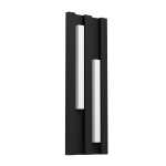 APPLIQUE FANDINA LED 2 X 4,2W STRUTTURA METALLO NERO DIFFUSORE POLICARBONATO BIANCO DA ESTERNO IP55 14.5 x 5.5 H41.5