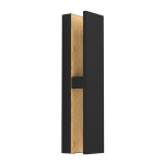 APPLIQUE COSTORIO LED 11,7W 3000K METALLO NERO DETTAGLI MARRONE DA ESTERNO IP44 37 x 8 H8