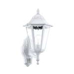 APPLIQUE NAVEDO 1 X E27 STRUTTURA LEGA IN ALLUMINIO BIANCO DIFFUSORE VETRO TRASPARENTE IP44 20 x 28.5 H42.5