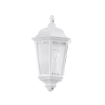 APPLIQUE NAVEDO 1 X E27 STRUTTURA LEGA IN ALLUMINIO BIANCO DIFFUSORE VETRO TRASPARENTE IP44 29 x 13 H43