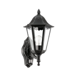 APPLIQUE DA ESTERNO NAVEDO 1 X E27 STRUTTURA LEGA IN ALLUMINIO NERO PATINA ARGETNO DIFFUSORE VETRO TRASPARENTE IP44 20 x 28.5 H42.5