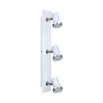APPLIQUE TAMARA 1 GU10 LED 3 X 3,3W STRUTTURA METALLO BIANCO E CROMATO IP44 46 x 7