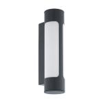 APPLIQUE DA ESTERNO TONEGO 2x6W LED  3000K 1000Lm STRUTTURA METALLO ZINCATO ANTRACITE IP44 7,5 x 10 x H31