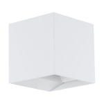 APPLIQUE DA ESTERNO CALPINO 2x3,3W LED  3000K 680Lm -Struttura lega in alluminio verniciato bianco / diffusore lega in alluminio verniciato bianco. IP54 Diffusore biemissione con fascio regolabile  Dimensioni: 10,5 x 11,5 x H10,5