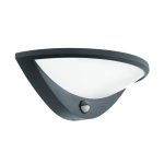 APPLIQUE DA ESTERNO BELCREDA LED 9,3W 3000K 1200Lm STRUTTURA ALLUMINIO ANTRACITE SENSORE PIR IP44 33 x 16.5 H12.5