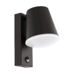 APPLIQUE DA ESTERNO CALDIERO 1 X E27 STRUTTURA METALLO ZINCATO ANTRACITE IP44 SENSORE PIR 14 x 18,5 x H24