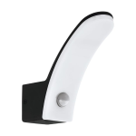 APPLIQUE FIUMICINO DA ESTERNO 11W 1300LM 3000K LED STRUTTURA ALLUMINIO NERO IP44 CON SENSORE PIR 7 x H18