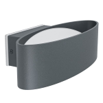 APPLIQUE CHINOA LED 10W 3000K 1100Lm STRUTTURA METALLO ANTRACITE IP44 27 x 13.5 H7.5