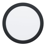 PANNELLO DA INCASSO FUEVA 5 LED 16,5W 4000K 2000Lm STRUTTURA METALLO NERO Ø21.6 Foro Ø20.5