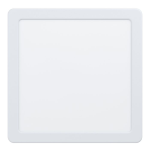 PANNELLO DA INCASSO FUEVA 5 LED 16,5W 3000K 1800Lm STRUTTURA METALLO BIANCO 21.6 x 21.6 Foro Ø20.5