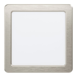 FARETTO DA INCASSO QUADRATO LED 10,5W 3000K 1200Lm STRUTTURA METALLO NICKEL SATINATO 16.6 x 16.6 Foro Ø15.5