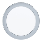 PANNELLO DA INCASSO FUEVA 5 LED 10,5W 3000K 1200Lm STRUTTURA METALLO CROMATO IP44 Ø16.6 Foro Ø15.5