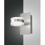 APPLIQUE DUNK 16W 3000K 1510 LUMEN DIFFUSORE POLICARBONATO STRUTTURA ALLUMINIO SPAZZOLATO 