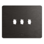 PLACCA NEW STYLE 44 ALLUMINIO ANTRACITE 3 MODULI A LEVETTA AVE