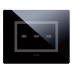 PLACCA AVE TOUCH VETRO NERO LUCIDO 3 MODULI AVE