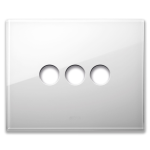 PLACCA NEW STYLE 44 VETRO BIANCO 3 MODULI A LEVETTA