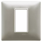 Placca 1M nichel opaco 1 MODULO TECNOPOLIMERO SERIE VIMAR PLANA