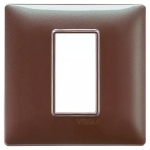 Placca 1M marrone micalizzato 1 MODULO TECNOPOLIMERO SERIE VIMAR PLANA
