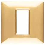 Placca 1M oro lucido 1 MODULO TECNOPOLIMERO SERIE VIMAR PLANA