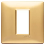 Placca 1M oro opaco 1 MODULO TECNOPOLIMERO SERIE VIMAR PLANA