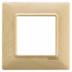 Placca 2M acero 2 MODULI LEGNO SERIE VIMAR PLANA