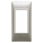 Placca 1M pannelli nichel opaco 1 MODULO TECNOPOLIMERO SERIE VIMAR PLANA
