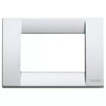 Placca Classica 3M argento 3 MODULI METALLO PRESSOFUSO SERIE VIMAR IDEA 