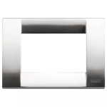 Placca Classica 3M nichel spazzolato 3 MODULI METALLO PRESSOFUSO SERIE VIMAR IDEA 