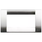 Placca Classica 4M nichel spazzolato METALLO SERIE VIMAR IDEA