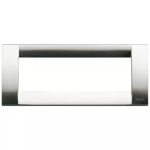 Placca Classica 6M nichel spazzolato METALLO SERIE VIMAR IDEA